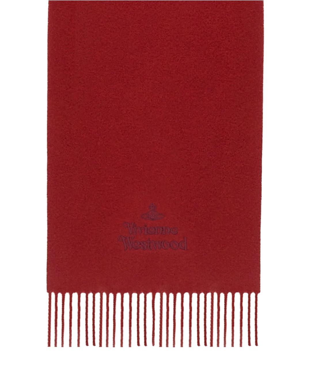 VIVIENNE WESTWOOD Красный шерстяной шарф, фото 3