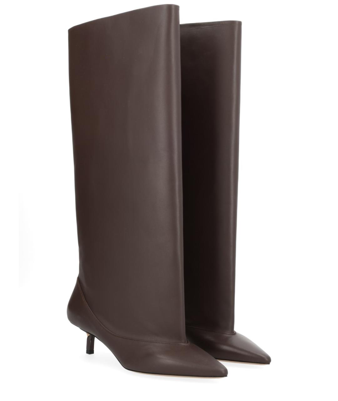 JACQUEMUS Коричневые кожаные сапоги, фото 2