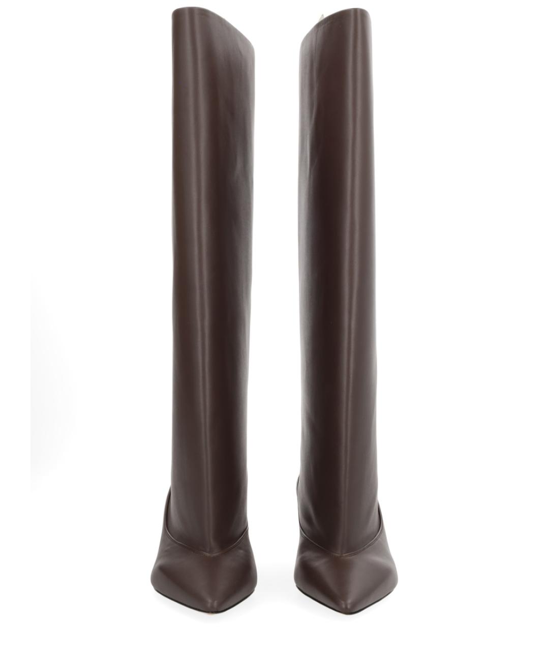 JACQUEMUS Коричневые кожаные сапоги, фото 3