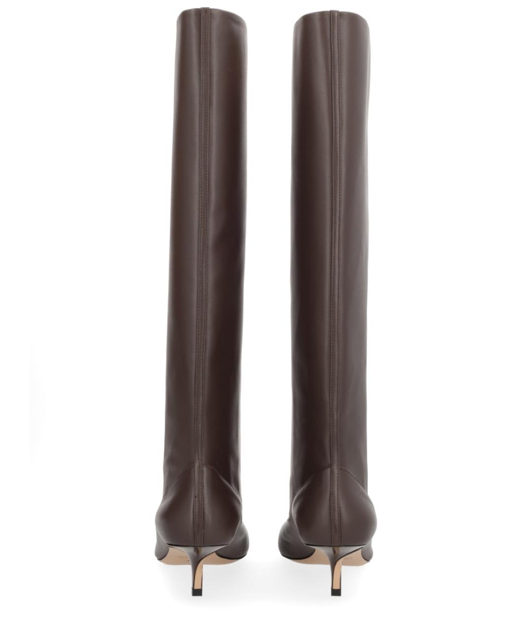 JACQUEMUS Коричневые кожаные сапоги, фото 4