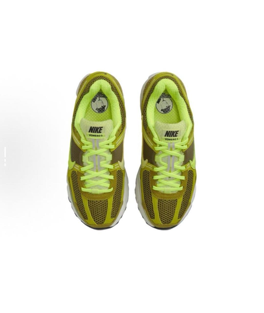 NIKE Зеленые текстильные низкие кроссовки / кеды, фото 4