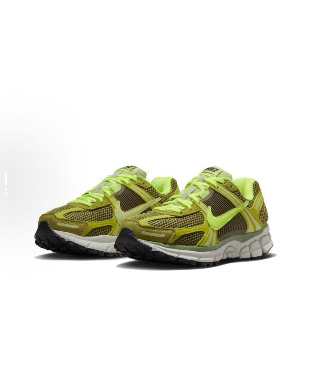 NIKE Зеленые текстильные низкие кроссовки / кеды, фото 3