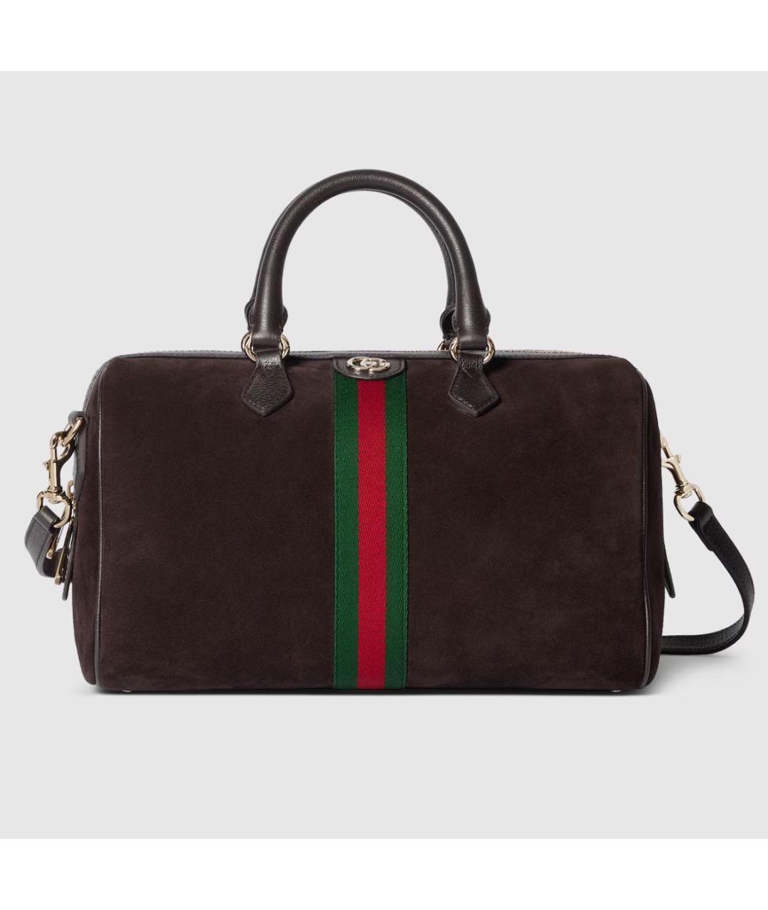 GUCCI Коричневая кожаная сумка через плечо, фото 6