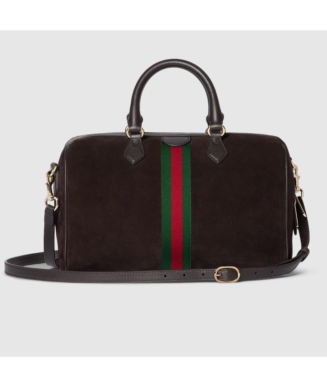 GUCCI Коричневая кожаная сумка через плечо, фото 5