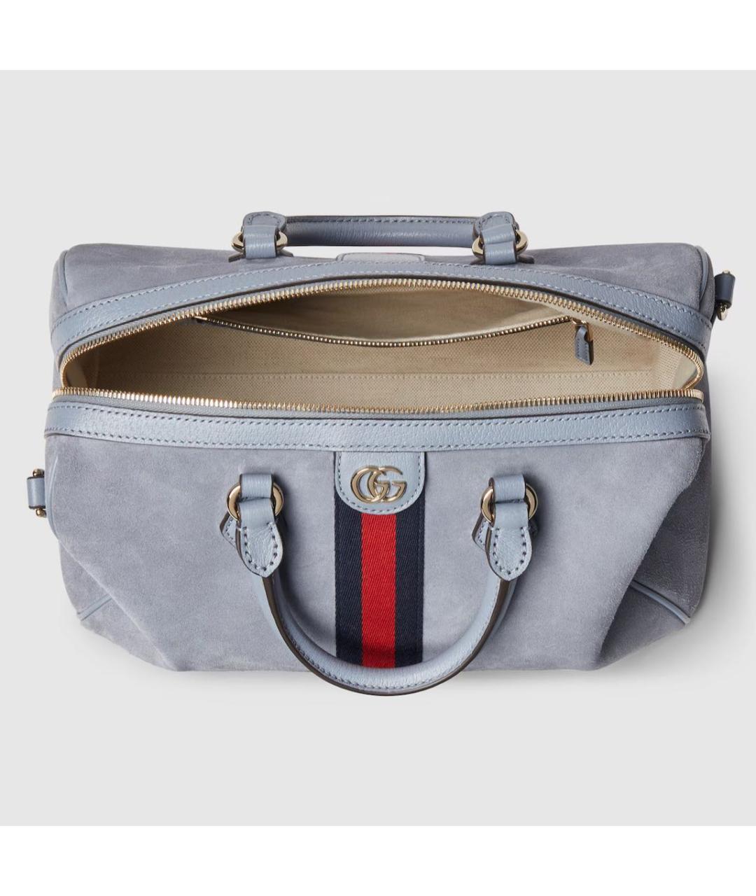 GUCCI Голубая кожаная сумка через плечо, фото 7