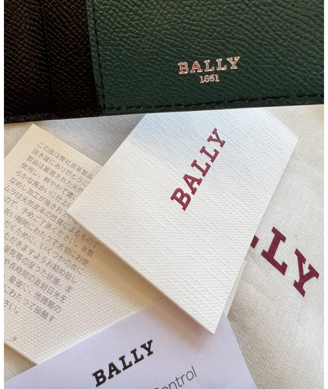 BALLY Зеленый кожаный кошелек, фото 5