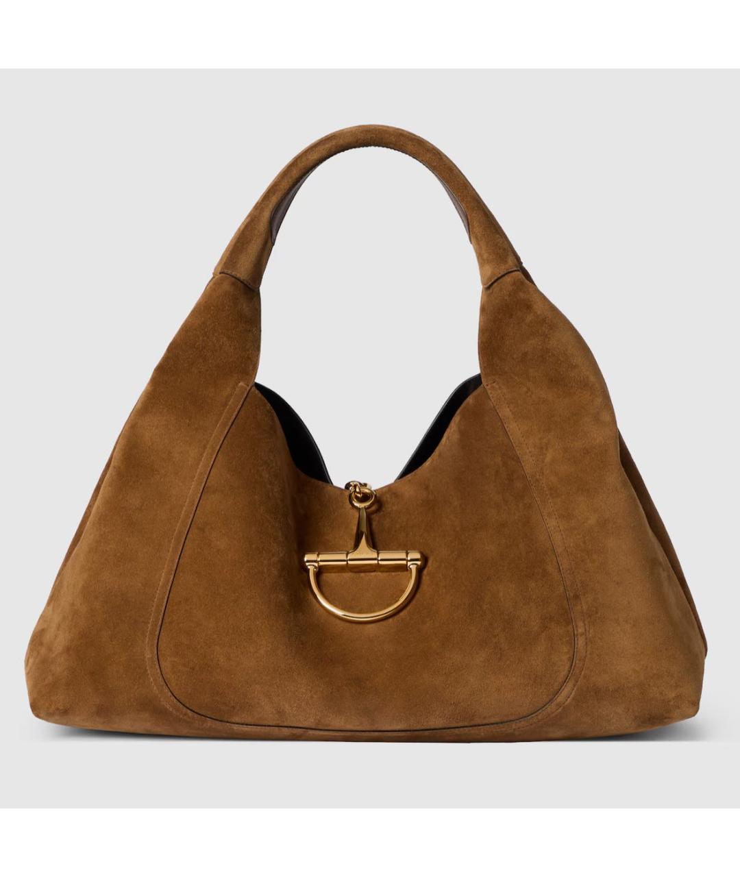 GUCCI Коричневая кожаная сумка с короткими ручками, фото 8