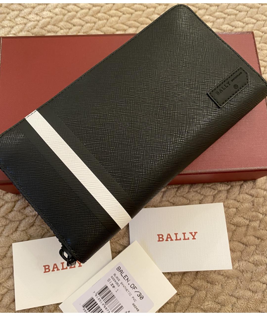 BALLY Черный кошелек из искусственной кожи, фото 6