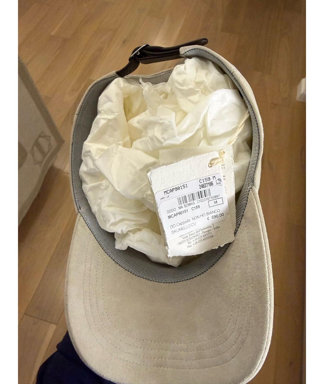 BRUNELLO CUCINELLI Серая кепка, фото 3