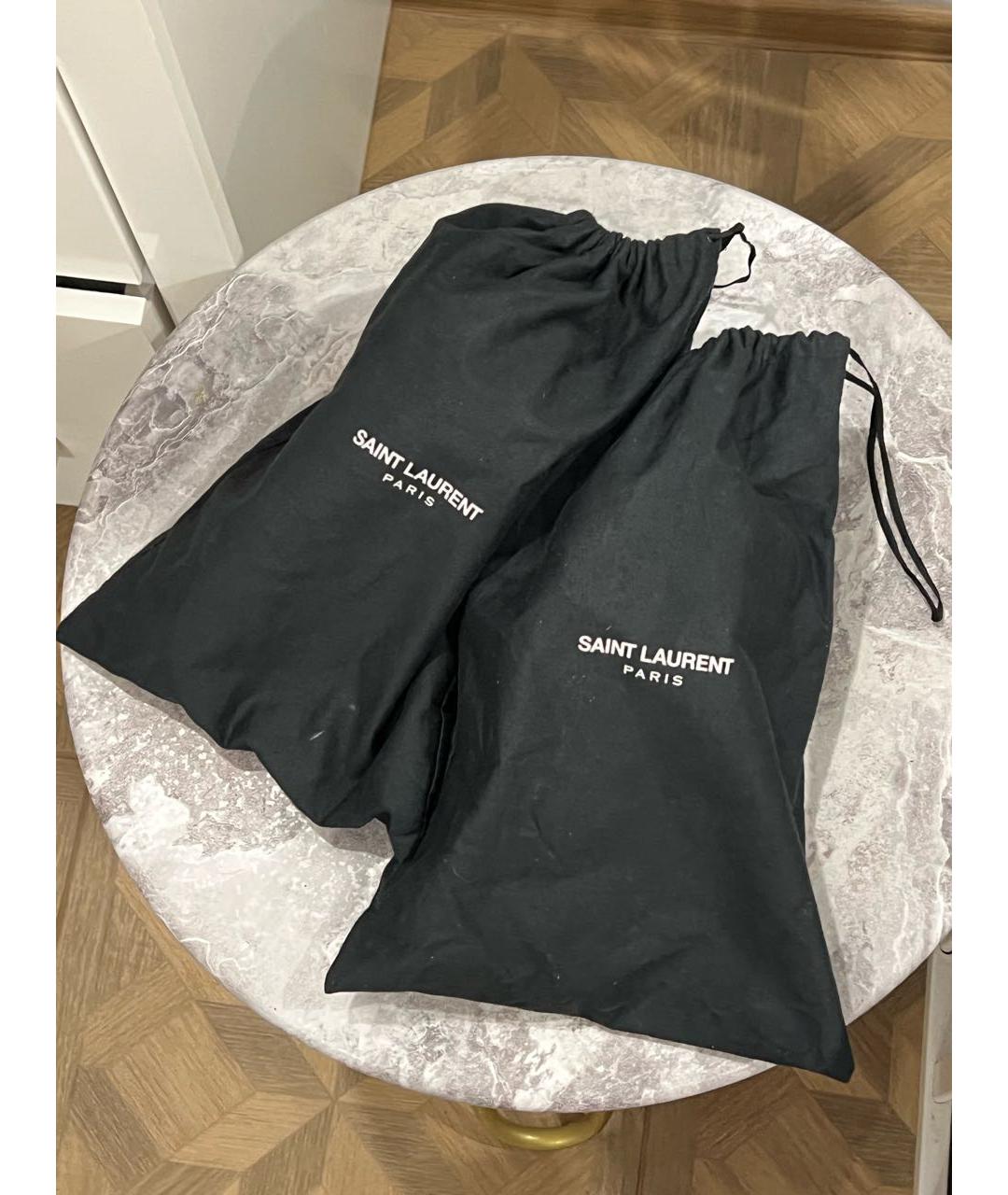 SAINT LAURENT Черные ботинки из лакированной кожи, фото 8