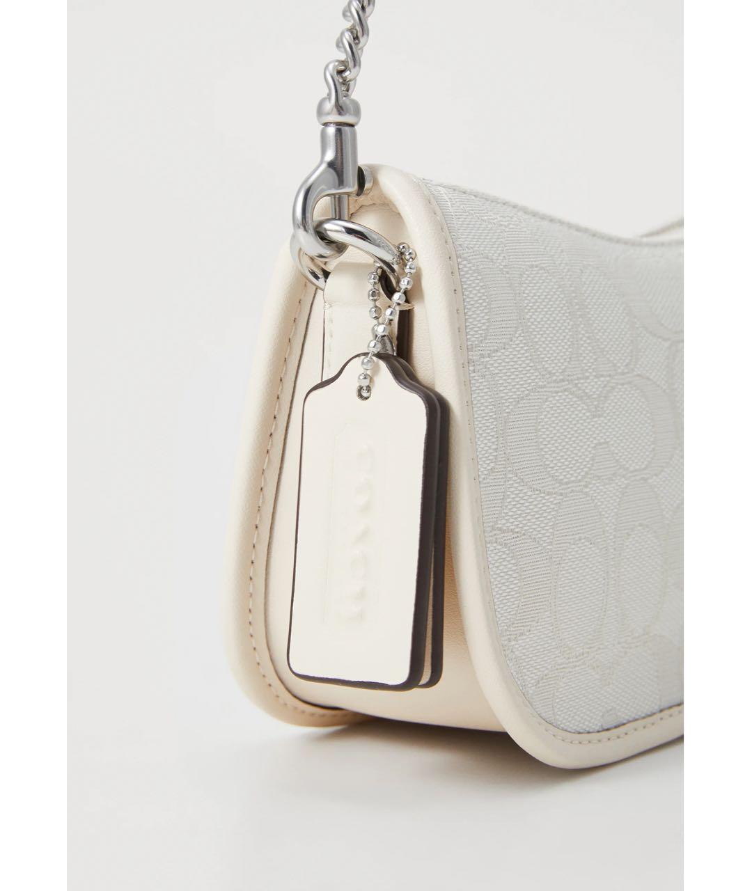 COACH Белая сумка через плечо из искусственной кожи, фото 6