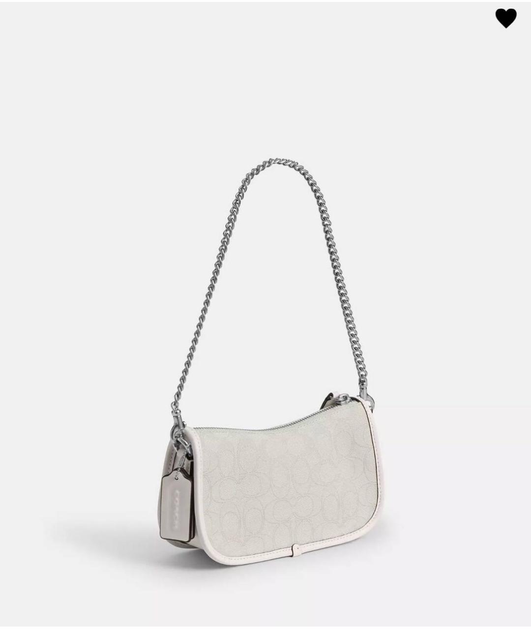 COACH Белая сумка через плечо из искусственной кожи, фото 4