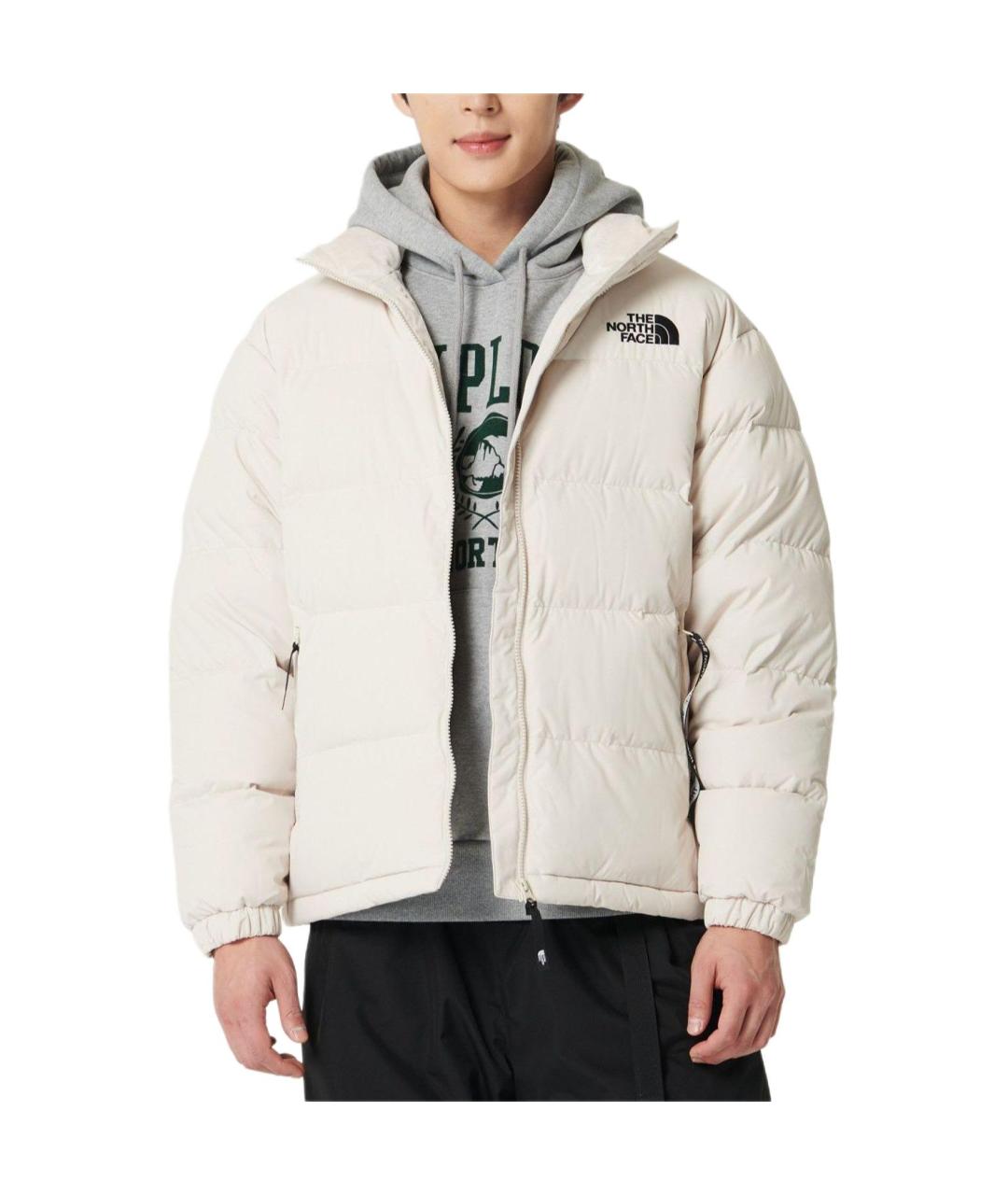 THE NORTH FACE Белый полиамидовый пуховик, фото 2