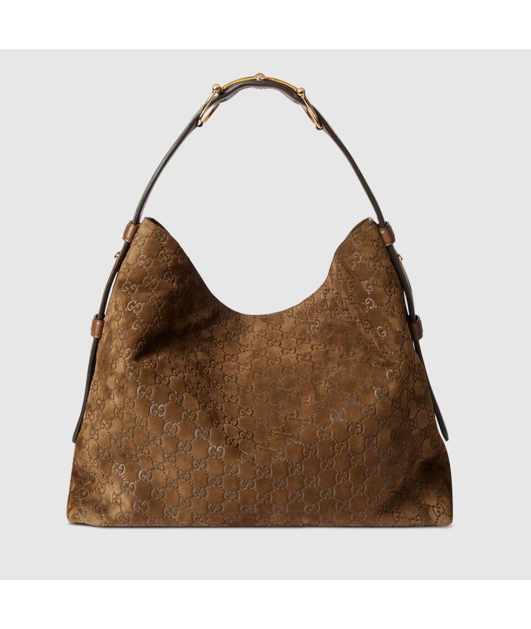 GUCCI Коричневая кожаная сумка с короткими ручками, фото 5