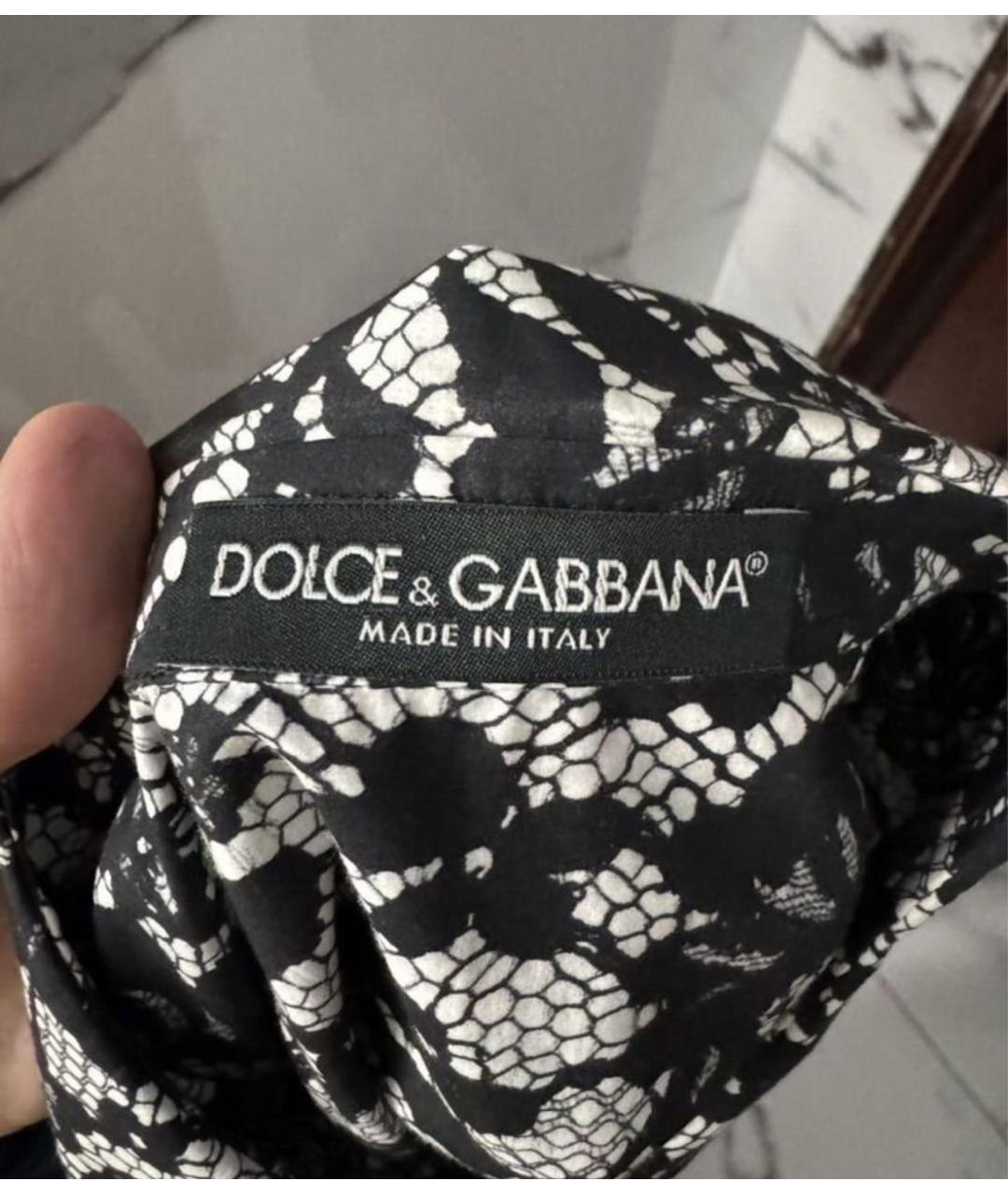 DOLCE&GABBANA Черная хлопковая рубашка, фото 3