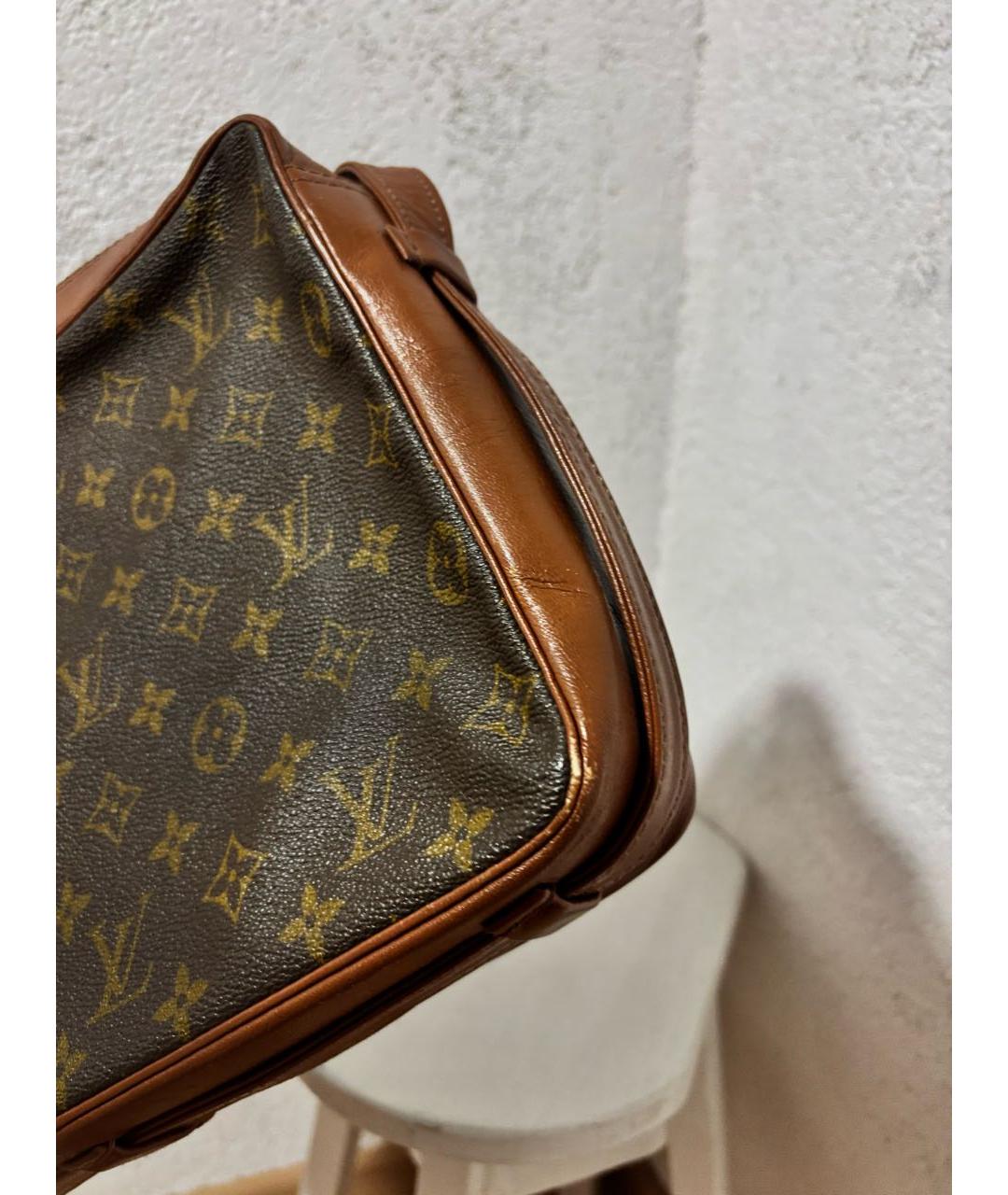 LOUIS VUITTON Коричневая кожаная барсетка, фото 4