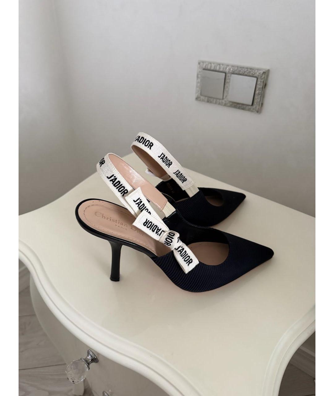 CHRISTIAN DIOR Черные текстильные туфли, фото 7