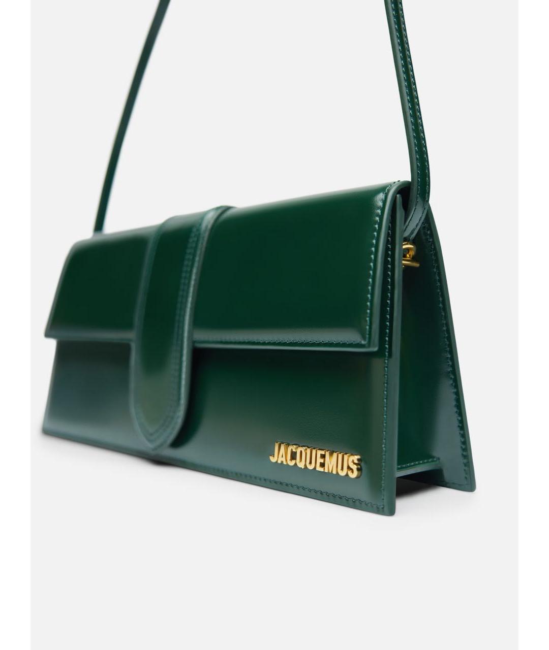 JACQUEMUS Зеленая сумка через плечо из лакированной кожи, фото 4