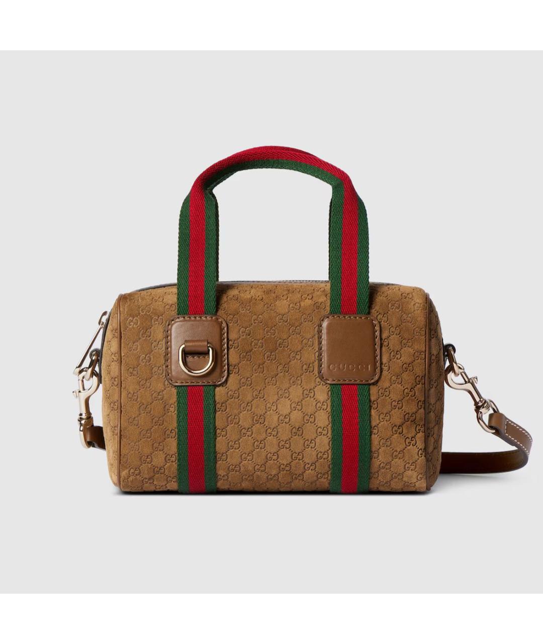 GUCCI Коричневая кожаная сумка через плечо, фото 7