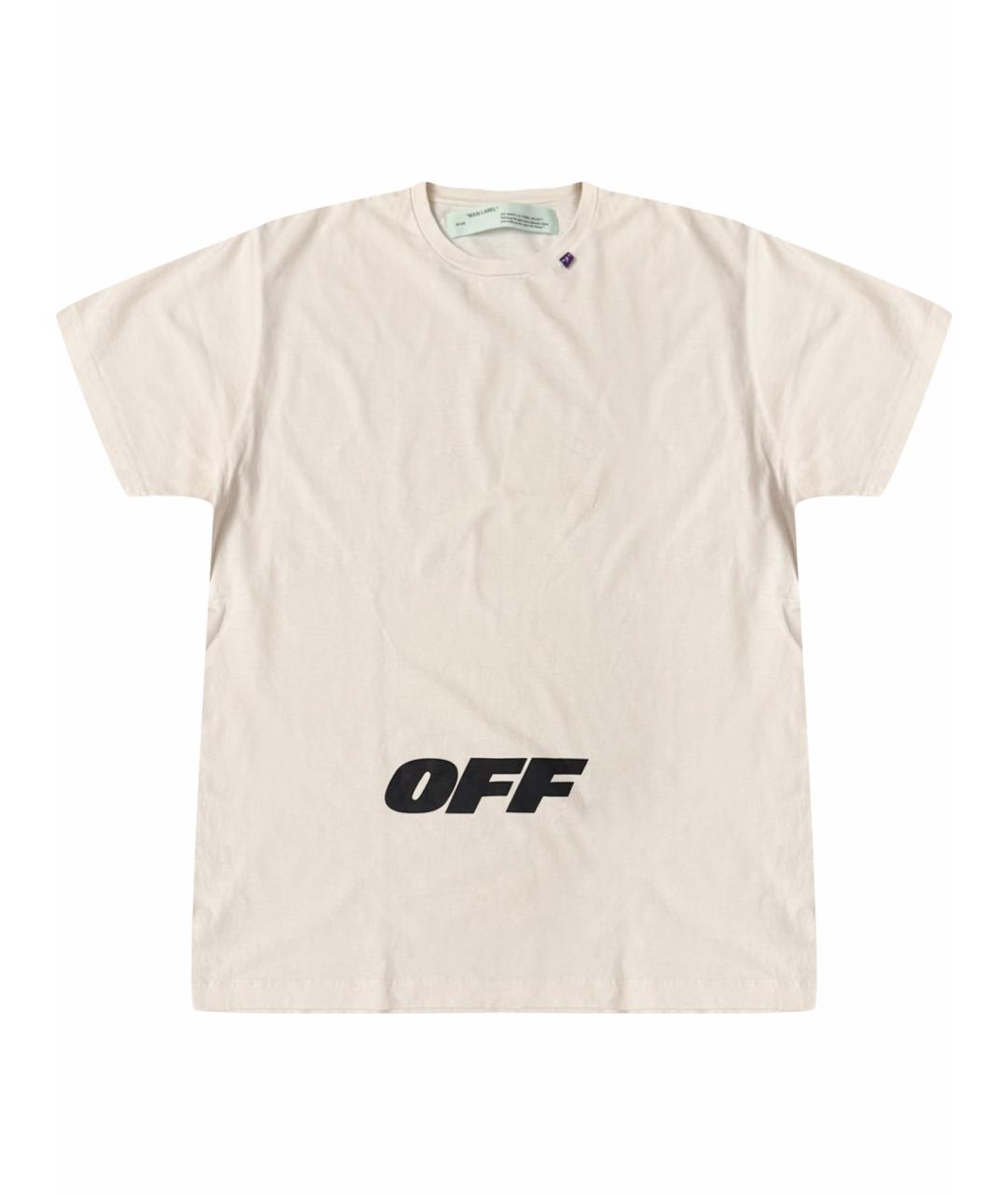 OFF-WHITE Белая хлопковая футболка, фото 1
