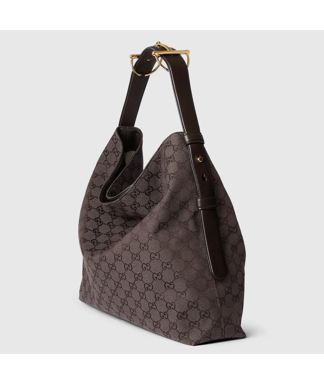 GUCCI Коричневая кожаная сумка с короткими ручками, фото 2
