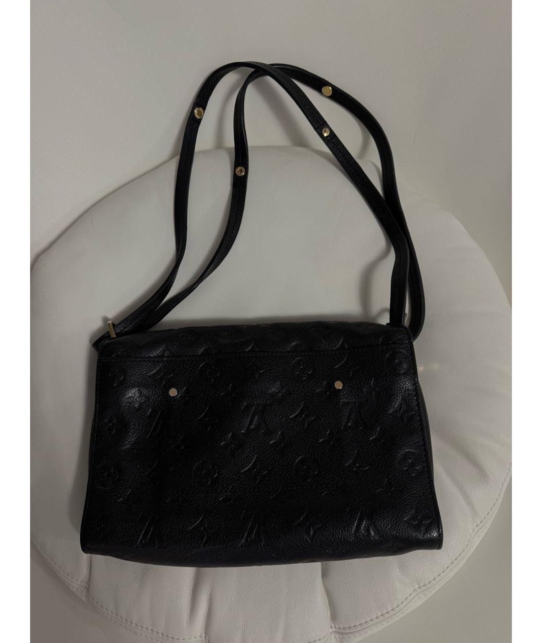 LOUIS VUITTON Черная кожаная сумка через плечо, фото 3