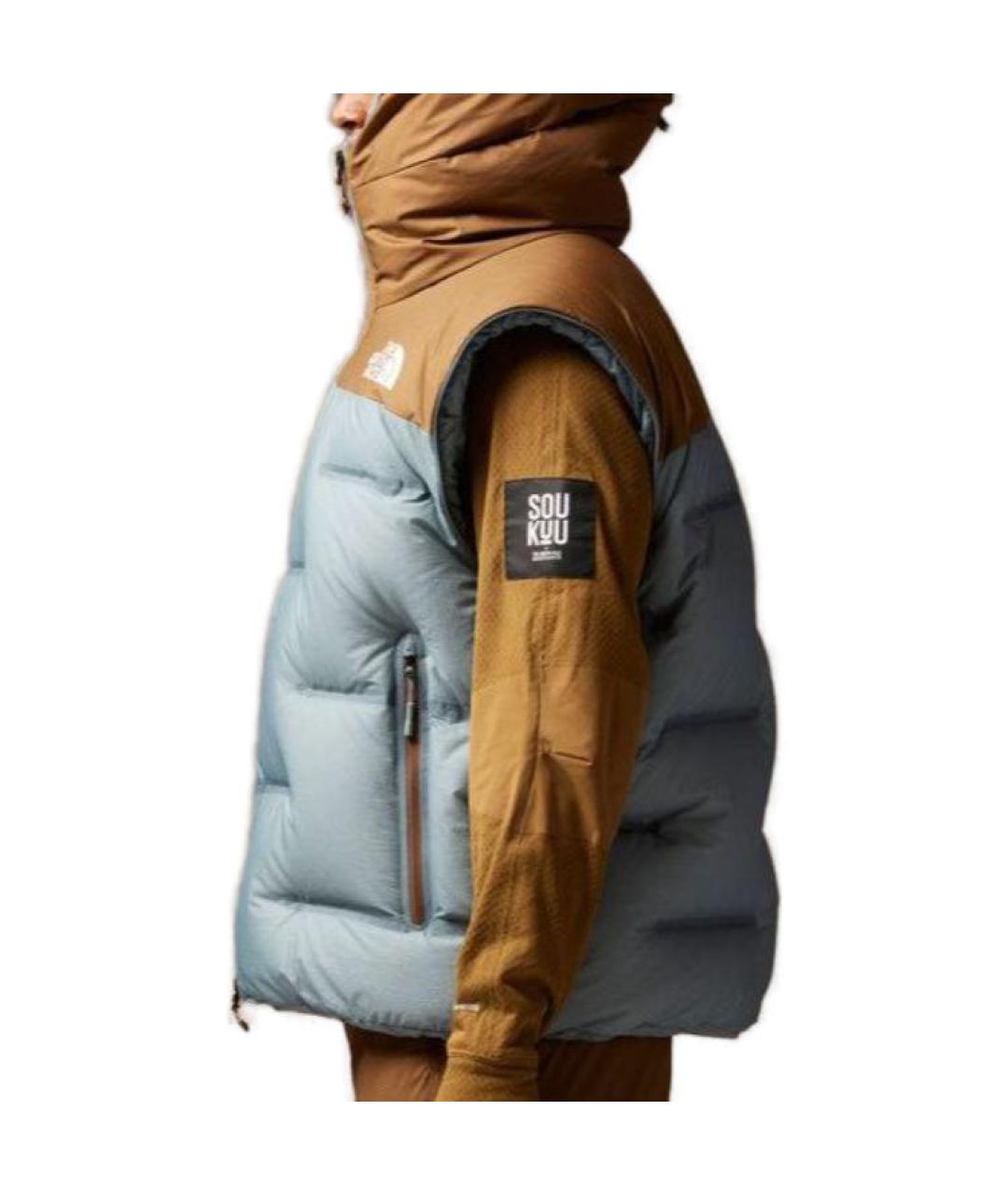 THE NORTH FACE Бирюзовый синтетический пуховик, фото 5