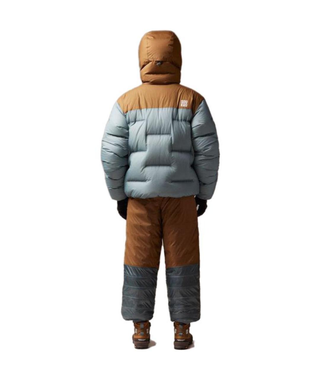 THE NORTH FACE Бирюзовый синтетический пуховик, фото 4