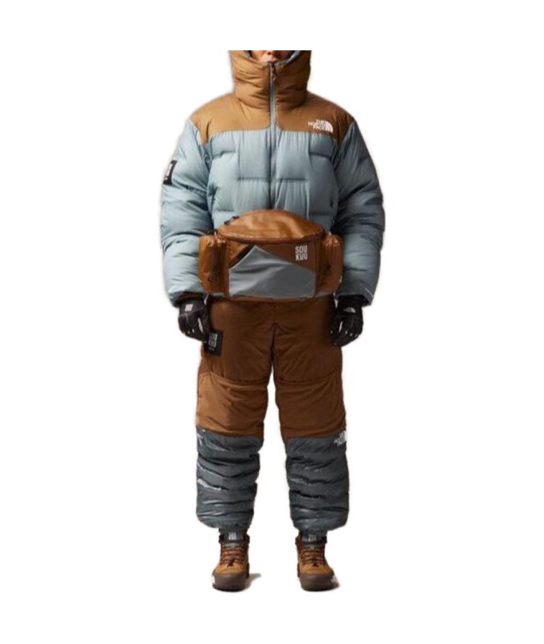 THE NORTH FACE Бирюзовый синтетический пуховик, фото 2