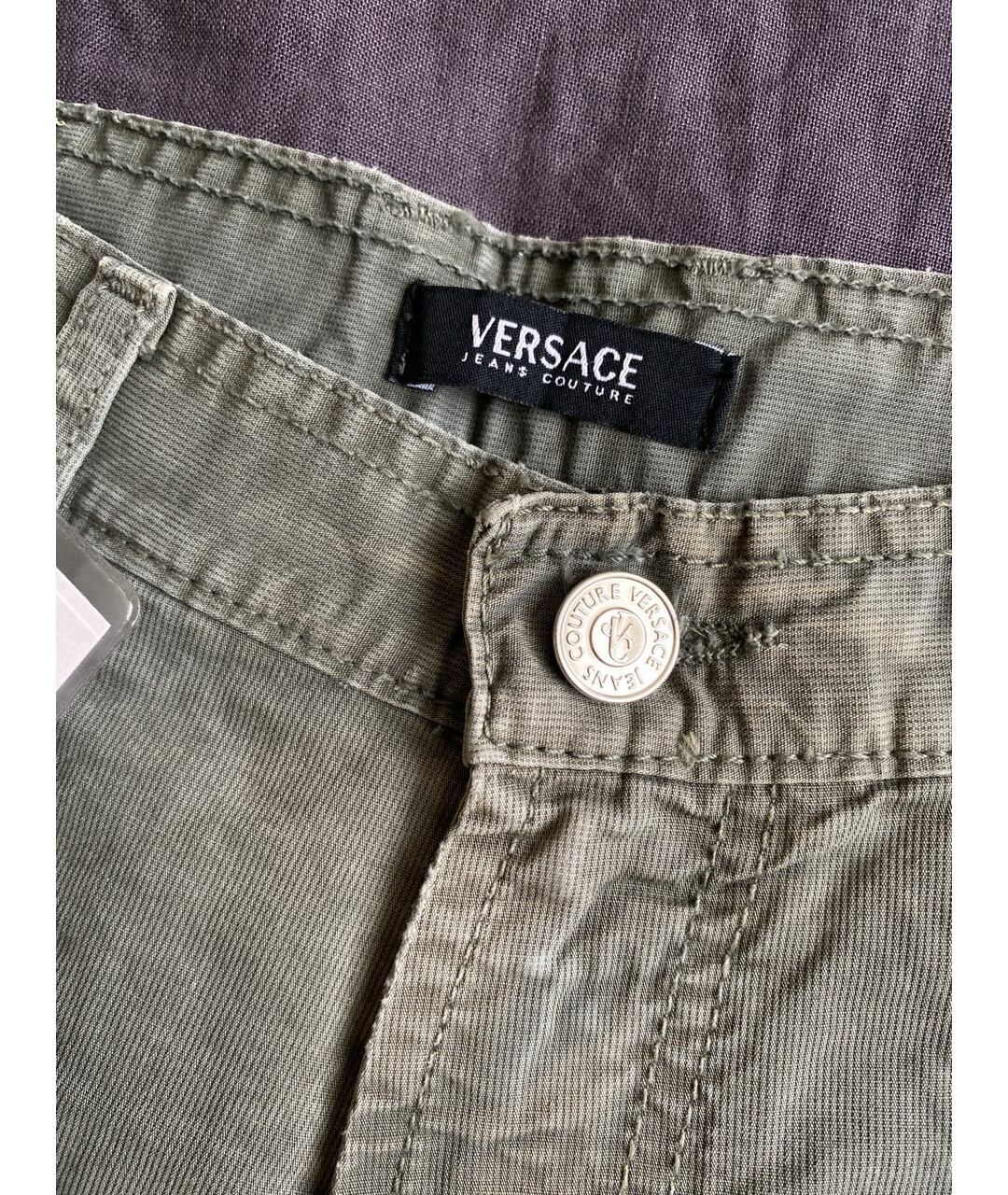 VERSACE JEANS COUTURE Серые хлопковые прямые джинсы, фото 4