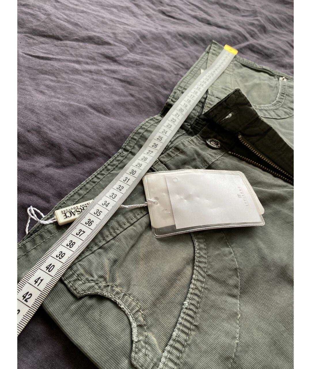 VERSACE JEANS COUTURE Серые хлопковые прямые джинсы, фото 6