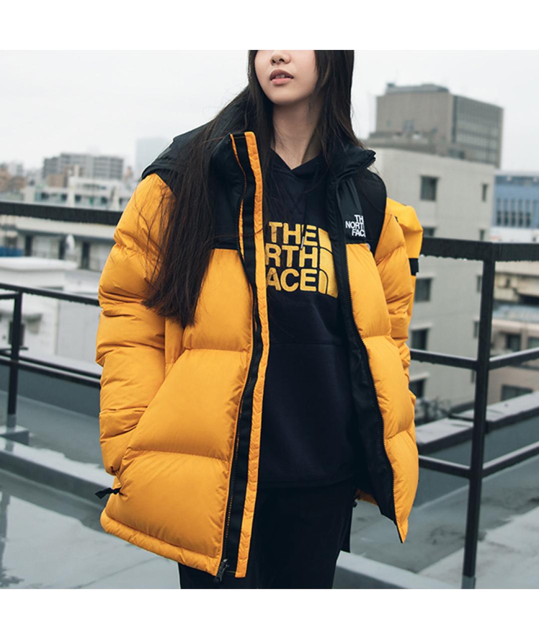 THE NORTH FACE Желтый пуховик, фото 4