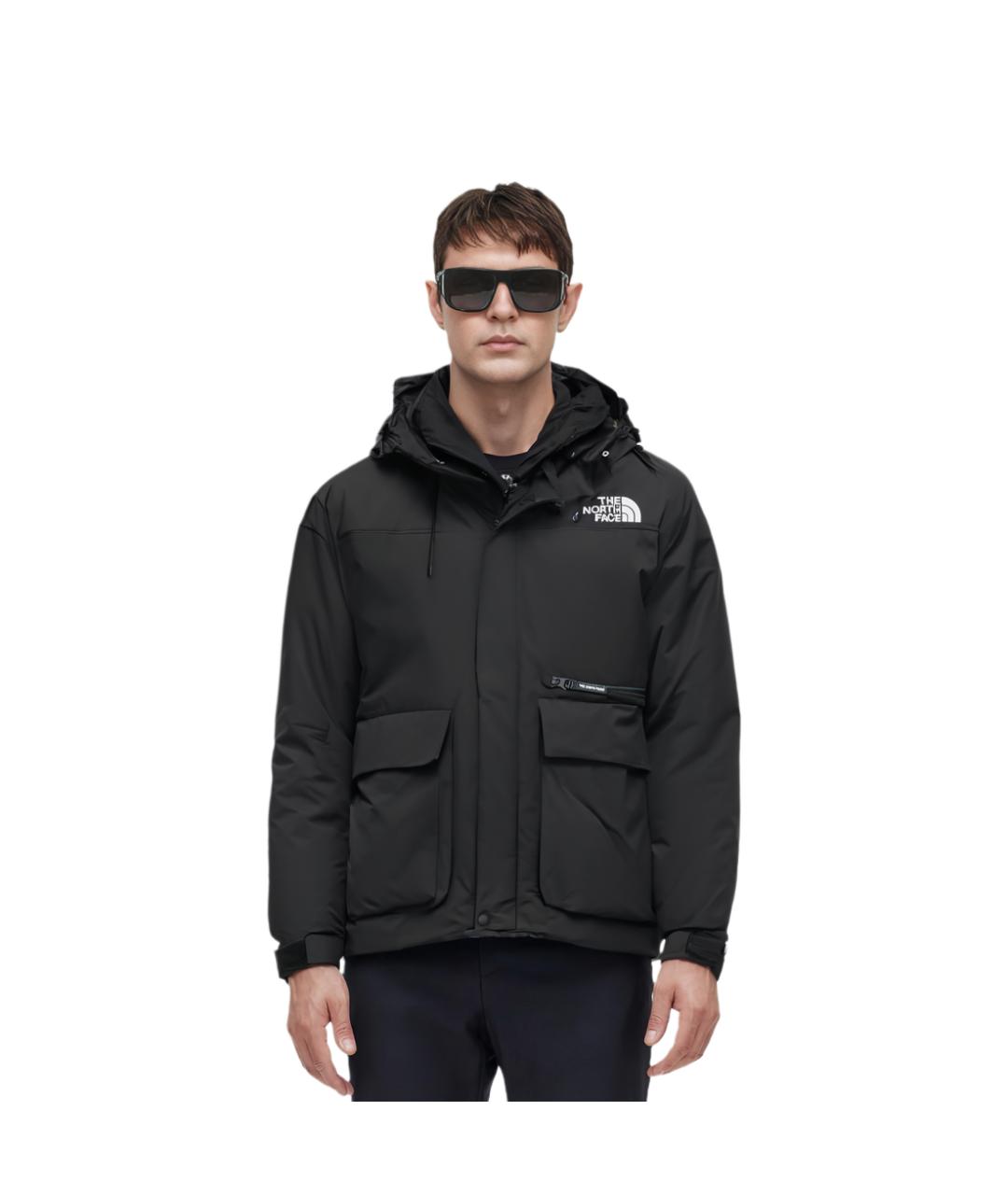 THE NORTH FACE Черный полиамидовый пуховик, фото 4