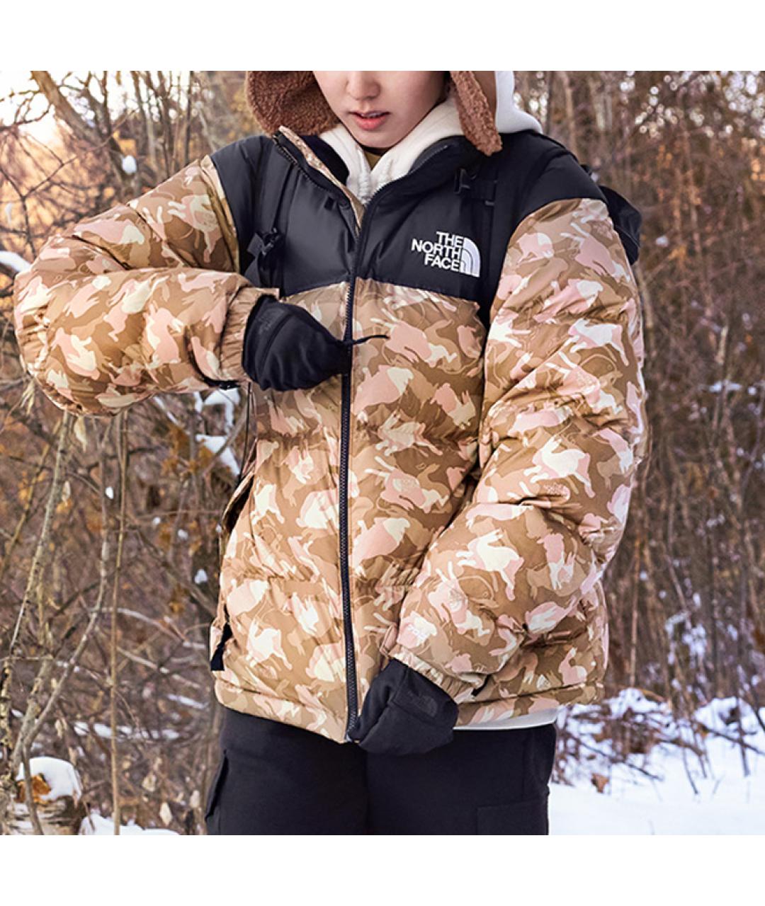 THE NORTH FACE Коричневый пуховик, фото 2