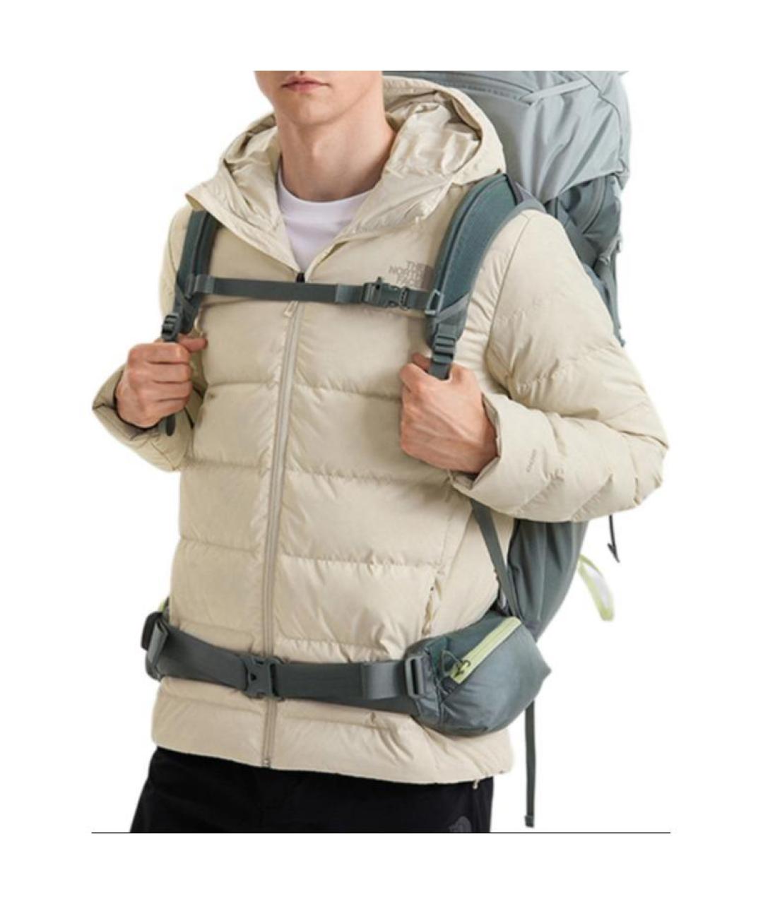 THE NORTH FACE Бежевый пуховик, фото 5