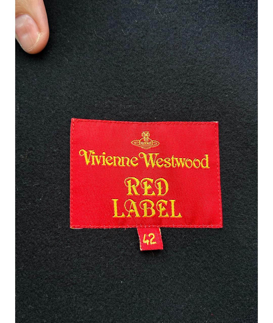 VIVIENNE WESTWOOD Черное шерстяное пальто, фото 2