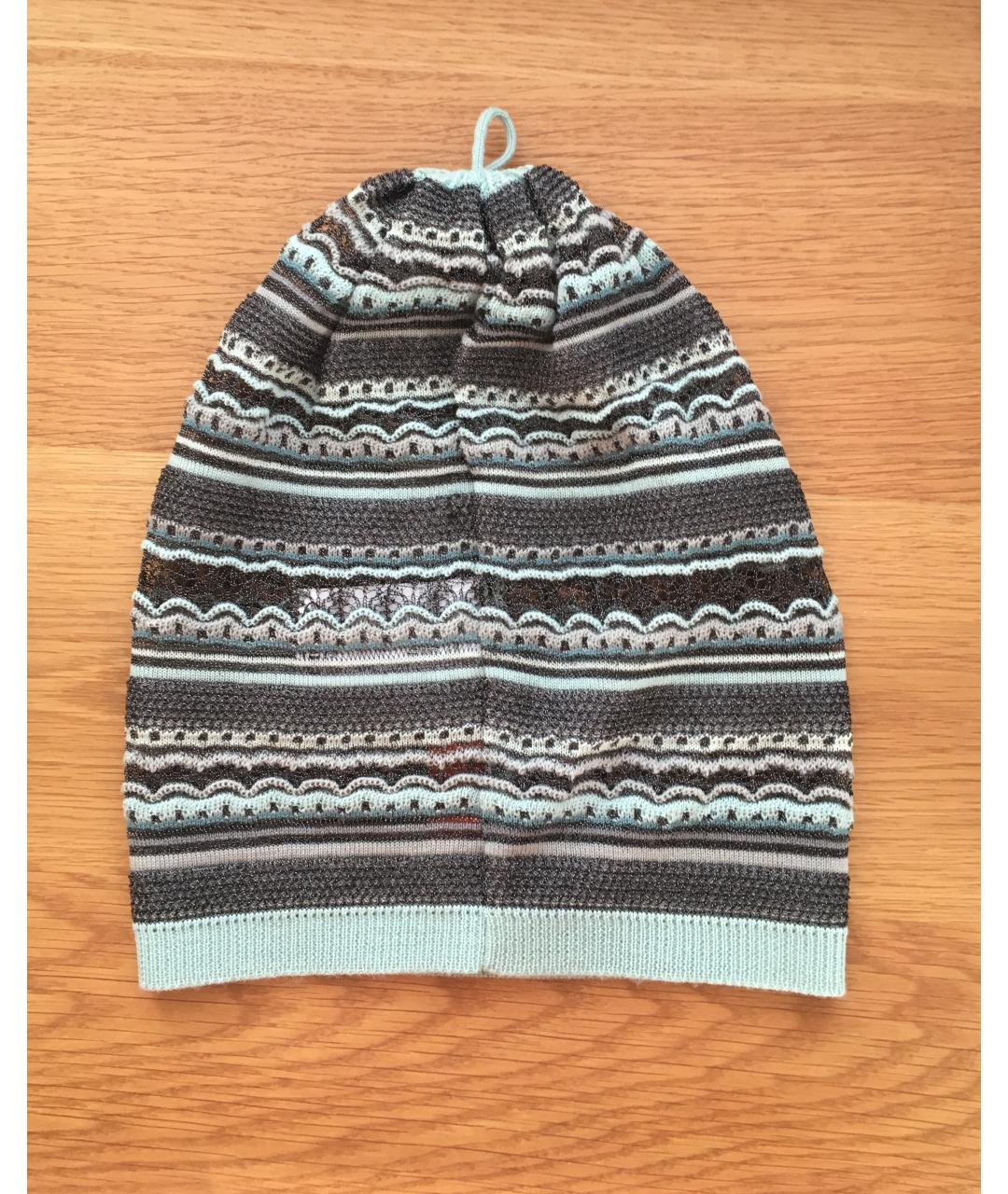 MISSONI Серая шерстяная шапка, фото 5