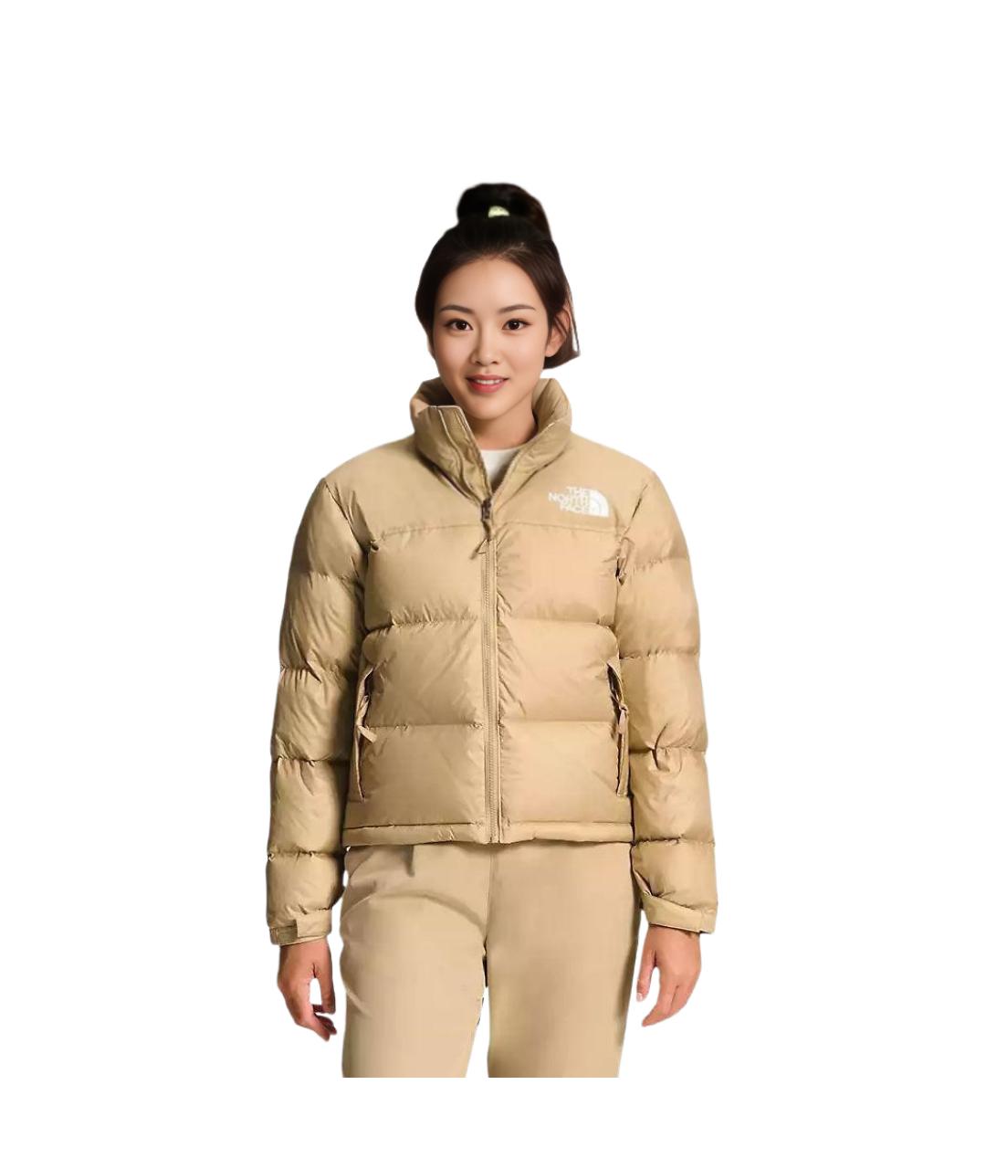 THE NORTH FACE Бежевый пуховик, фото 3