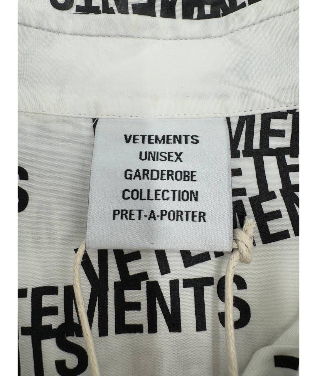 VETEMENTS Белая кэжуал рубашка, фото 7