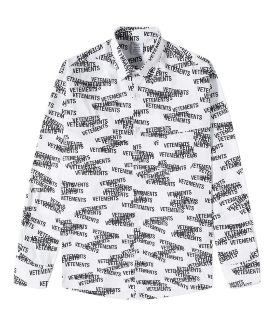 VETEMENTS Белая кэжуал рубашка, фото 1