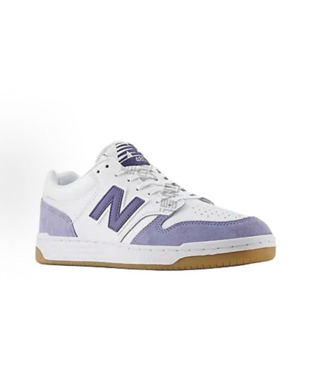 NEW BALANCE Фиолетовые кожаные низкие кроссовки / кеды, фото 3