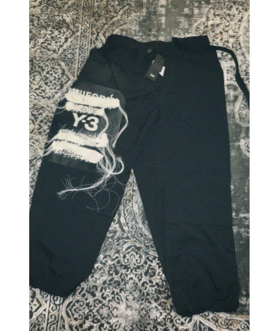 Y-3 Черные хлопковые прямые джинсы, фото 5