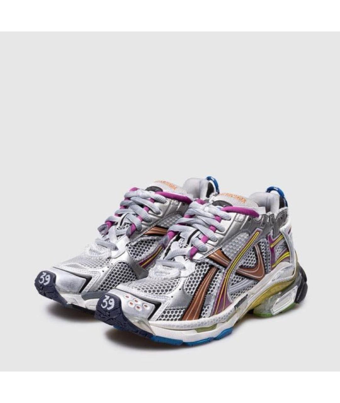 BALENCIAGA Мульти текстильные высокие кроссовки / кеды, фото 2