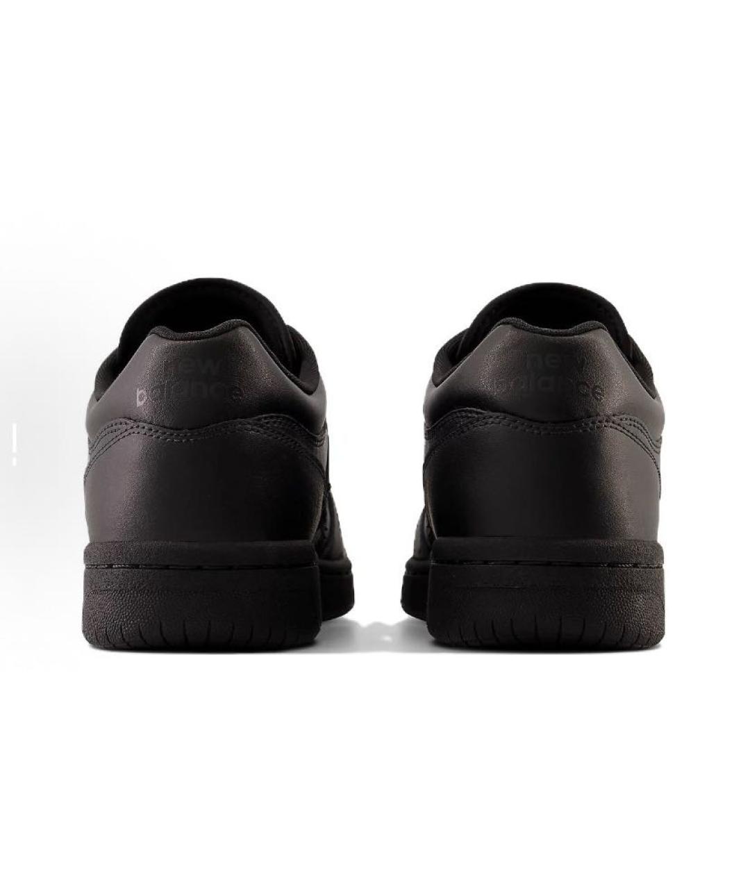 NEW BALANCE Черные кожаные низкие кроссовки / кеды, фото 5
