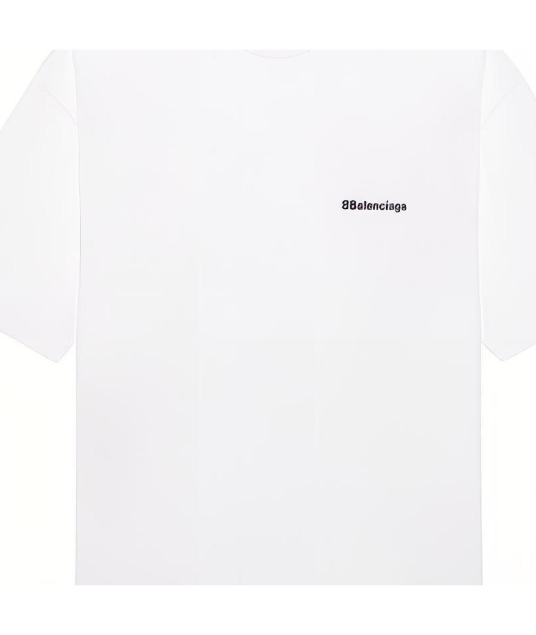 BALENCIAGA Белая хлопковая футболка, фото 7