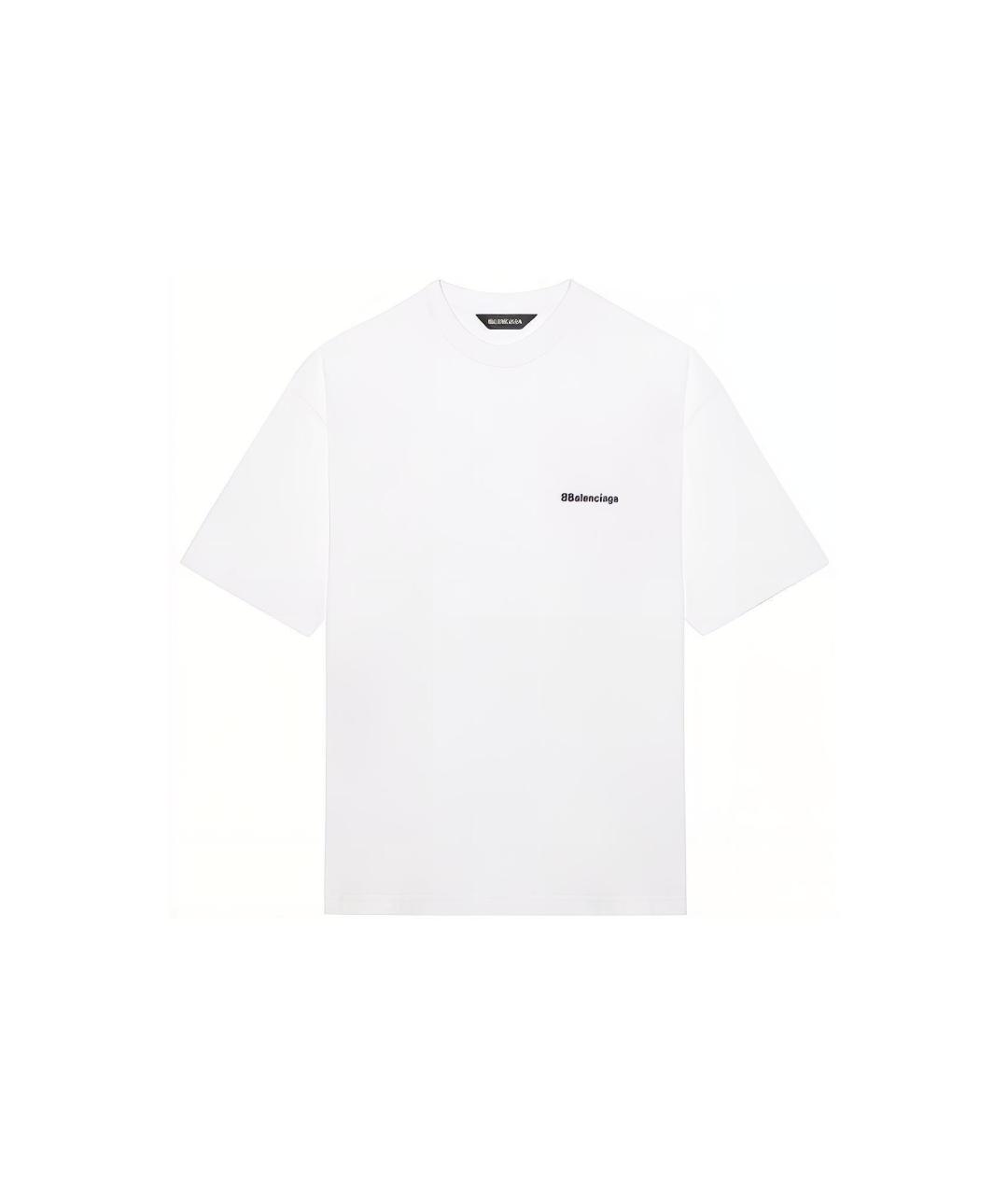 BALENCIAGA Белая хлопковая футболка, фото 1