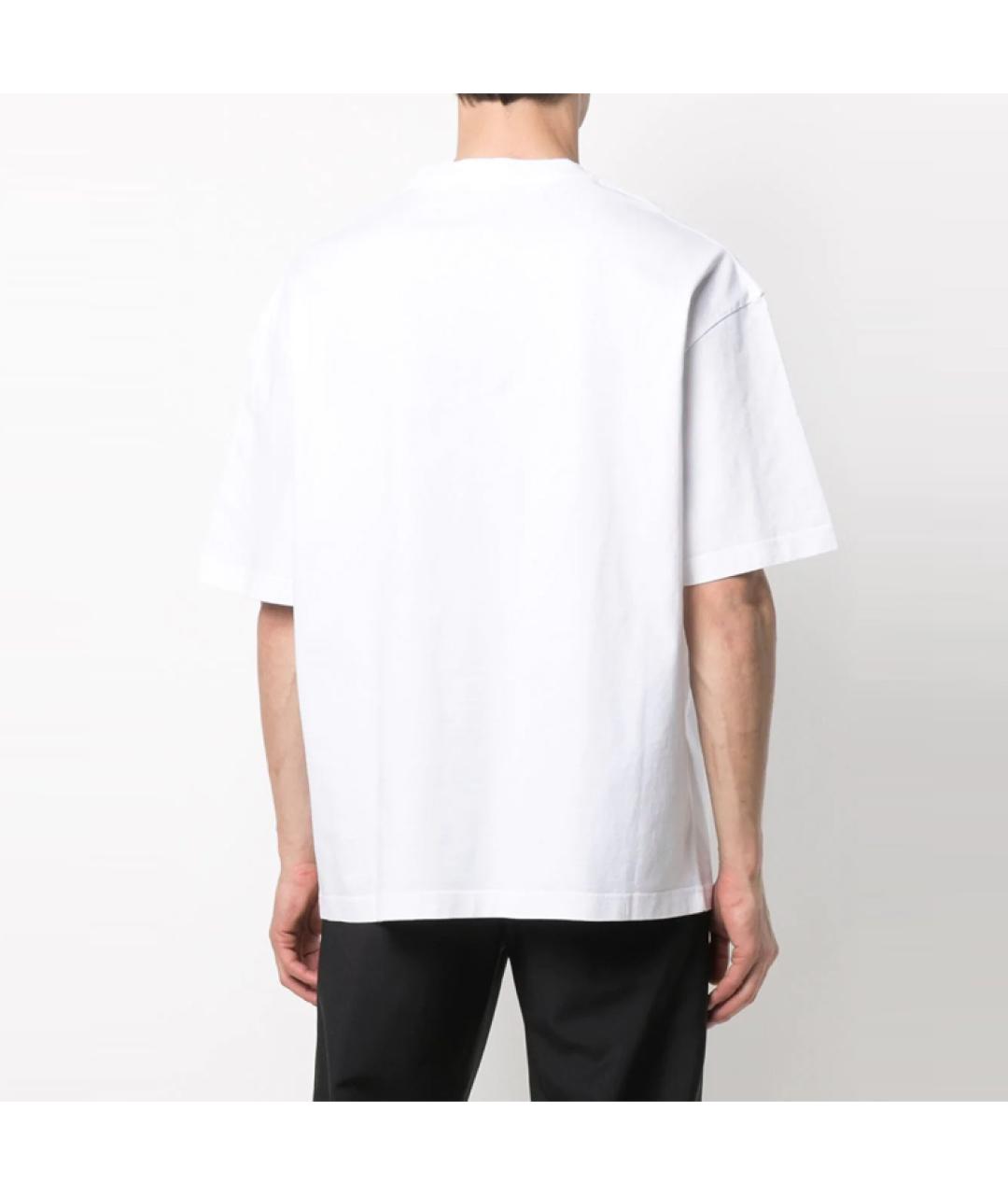 BALENCIAGA Белая хлопковая футболка, фото 5