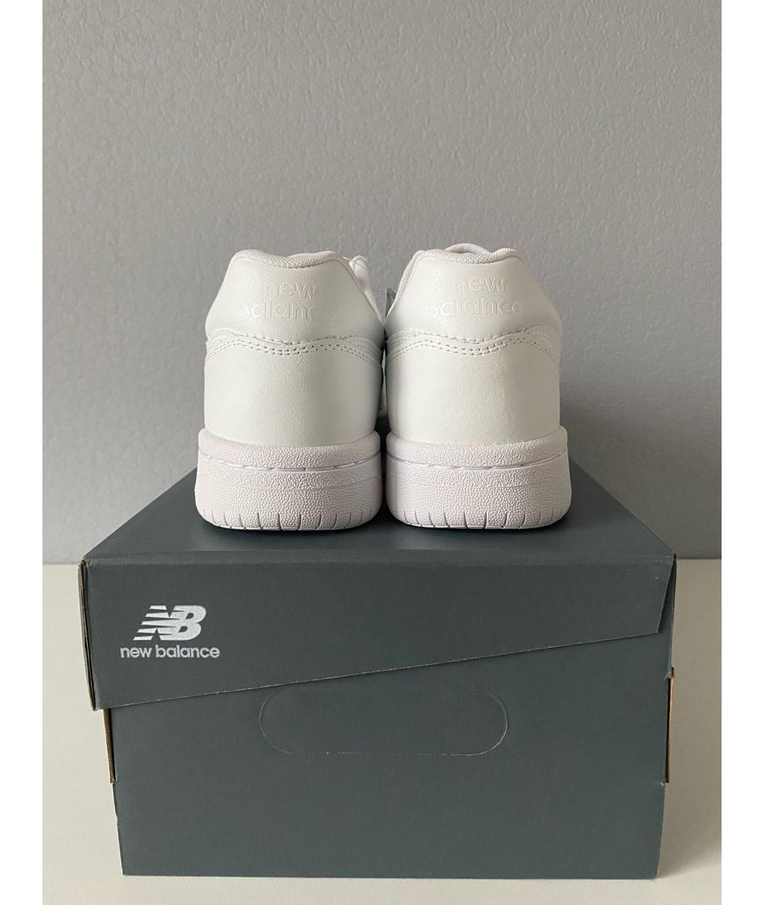 NEW BALANCE Белые кожаные низкие кроссовки / кеды, фото 5