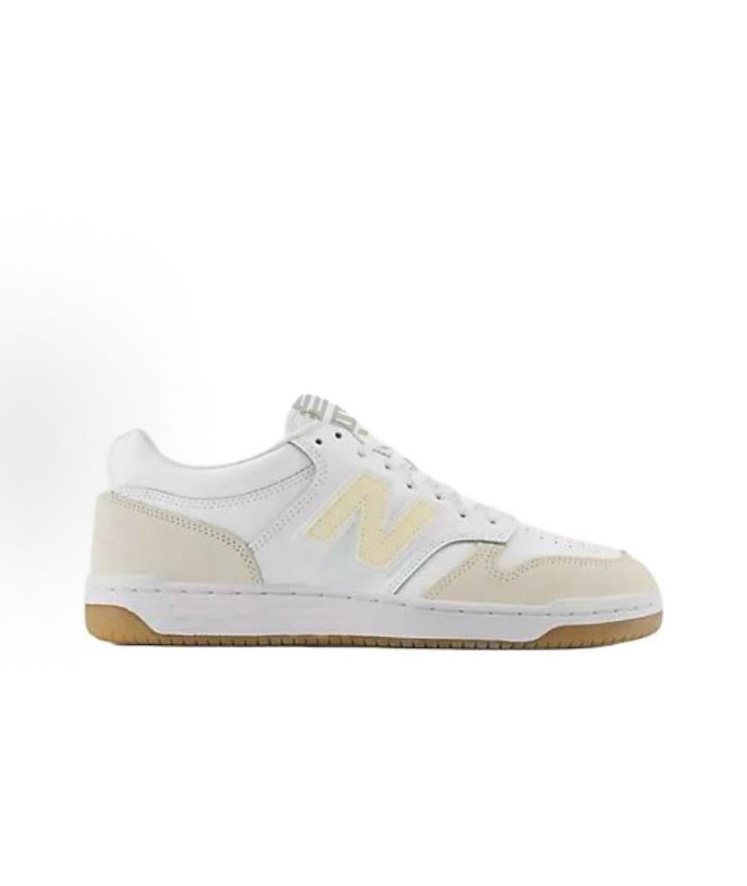 NEW BALANCE Бежевые кожаные низкие кроссовки / кеды, фото 5