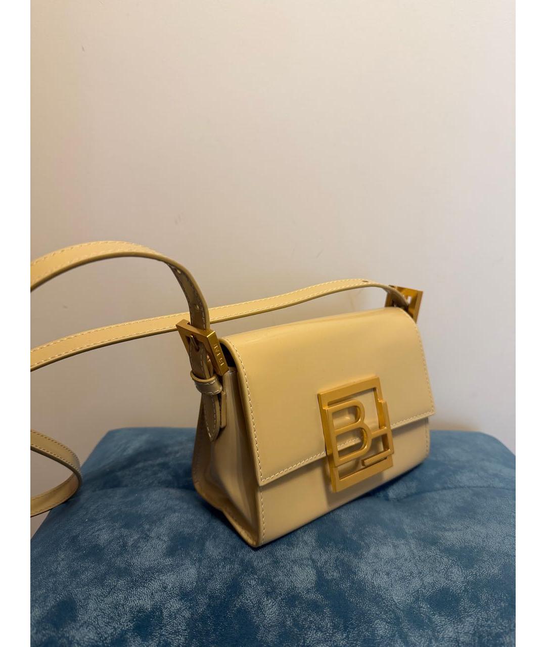 BY FAR Бежевая кожаная сумка с короткими ручками, фото 2